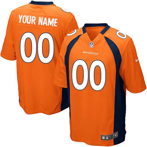 Nike Denver Broncos Customized Orange Stitched Youth NFL Jersey